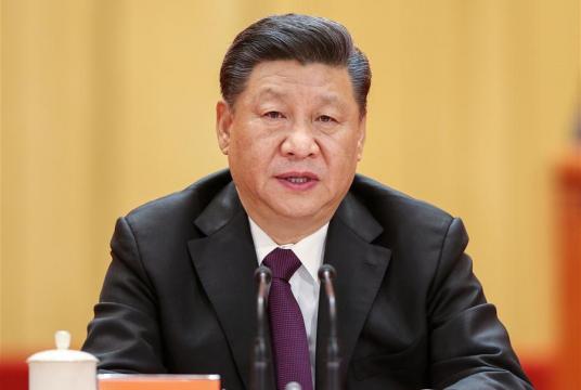 President Xi Jinping, also general secretary of the Communist Party of China (CPC) Central Committee and chairman of the Central Military Commission, addresses a grand gathering to celebrate the 40th anniversary of China's reform and opening-up at the Great Hall of the People in Beijing, on Dec 18, 2018. [Photo/Xinhua]
