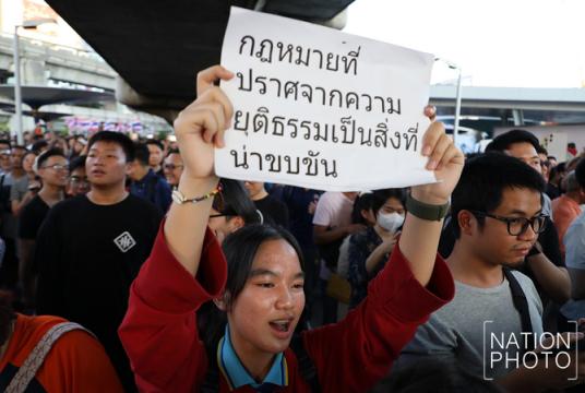 Many who had joined Saturday rally posted on their social media platforms that they did not like Thanathorn but could not tolerate the double standard practice of government institutions, signalling that many more may participate in political protests next year.