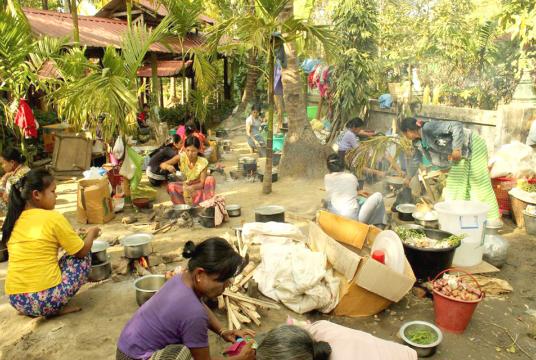Kansauk IDP camp in Kyauktaw Township in Rakhine State.