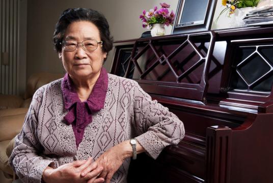 Chinese scientist Tu Youyou, winner of the 2015 Nobel Prize for the discovery of artemisinin, at her home in Beijing.