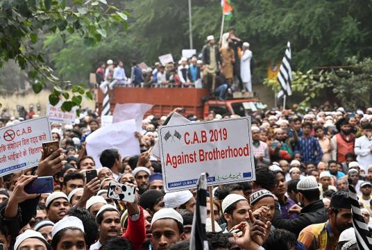Muslim protesters take part in a demonstration against the Government's Citizenship Amendment Bill (CAB) in New Delhi. (File Photo: AFP)