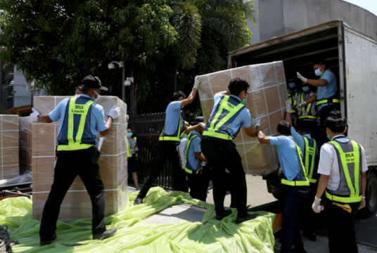 Ventilators have arrived from China.(Photo-Chinese Embassy in Myanmar)