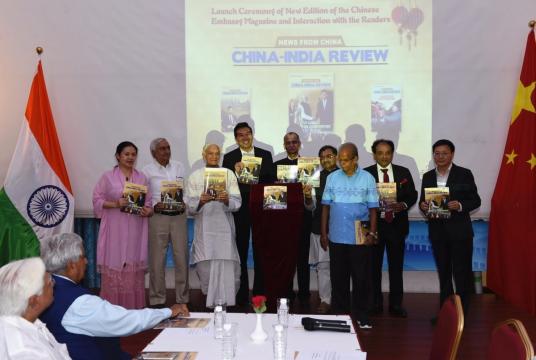 Chinese Ambassador to India Luo Zhaohui wrote in an article published in the new edition of the Chinese Embassy magazine China-India Review which was launched at a function at the Chinese mission on April 10, 2019. (Image: Twitter/@China_Amb_India)