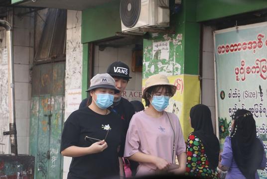 Chinese tourists seen in Yangon (Photo-Myo Htet Paing) 
