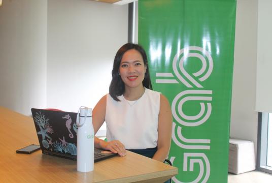 Cindy Toh, Grab's country head for Myanmar, at the firm's office in Yangon (Photo- Khine Kyaw, Myanmar Eleven)