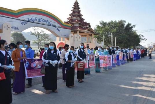 Mask Campaign launched in Taunggyi yesterday morning