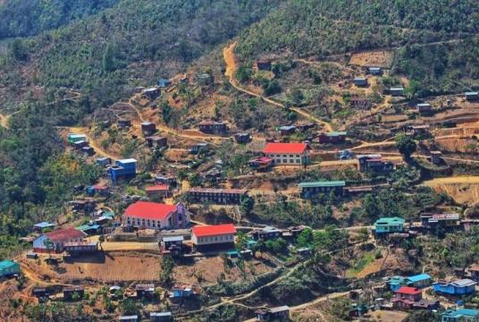 Aerial view of Katte Village