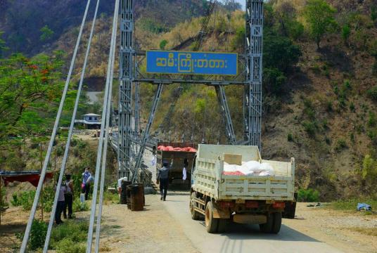 Trucks carrying basic commodities arrived in Paletwa