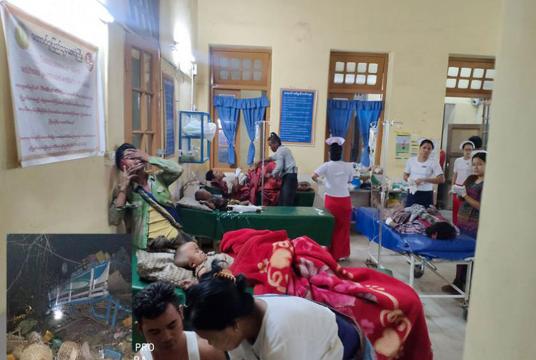 Injured persons seen at Taungoo General Hospital