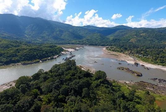 Aerial view of Myitsone area. (Photo-Lu Maw Naing)