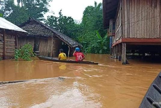 Swollen Winyaw River flooded Htimantho Village, Kyainseikgyi Township (Photo-Myint Tun)