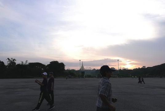 People exercising early morning (Photo-Thinghi Win Tin)