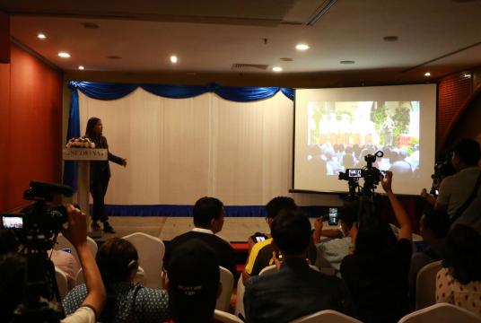 Press conference of Tint Tint Myanmar company (Photo-Nay Myo Win)