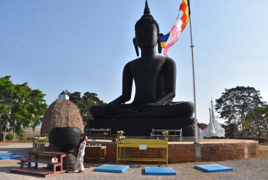 Pagodas seen in Pan Lin Sai, Matkyan area, Nantsan Township, Loilin Distrcit, southern Shan State