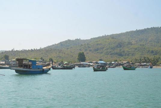 Fishing boats docked near Myeik coast