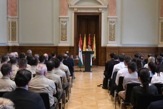 State Counsellor Aung San Suu Kyi delivered a message at National University of Public Service in Hungary