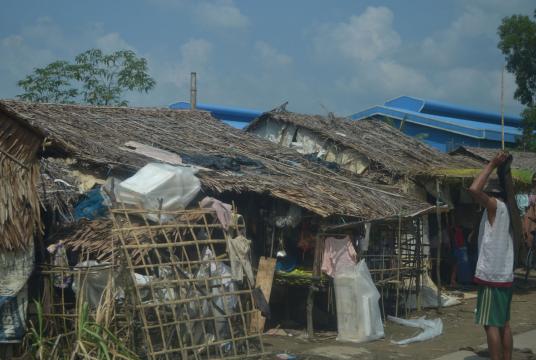 Squatters’ houses in Yangon