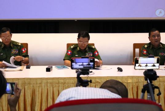Press conference of Tatmadaw True News Information Team