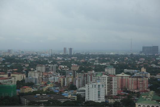Aerial view of buildings in Yangon (Photo-Kyi Naing)