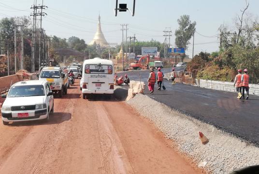 Road connecting between Thanlyin and Thilawa SEZ (Photo-Shun Le Win)