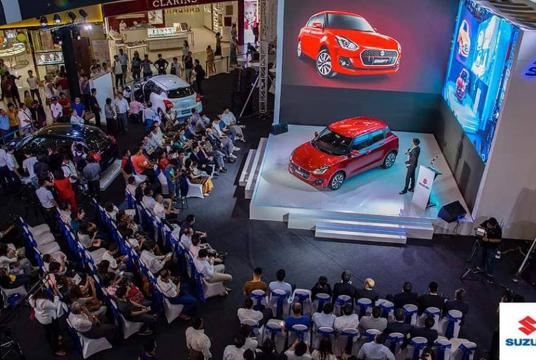 Suzuki displays its brand new cars in a promotion sale (Photo-Suzuki Motor Co. Ltd)