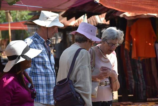 Foreign tourists in Inle, Shan State (Photo-Sithar)