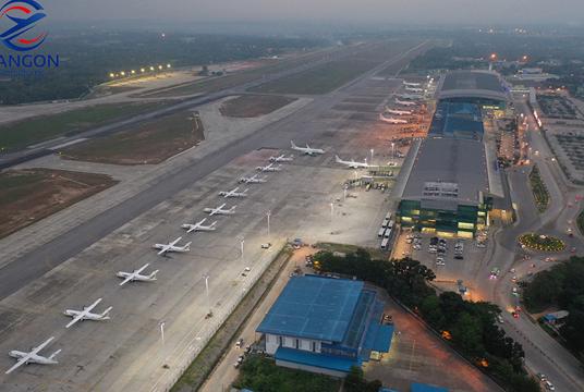Aerial view of Apron A and B at Yangon International Airport (Photo-YACL)