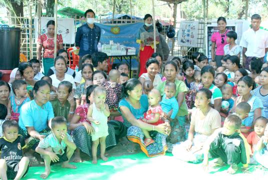 IDPs seen at Wataung refugee camp in Kyauktaw Township