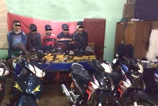 Raw opium smugglers (Photo-Mandalay region police force)