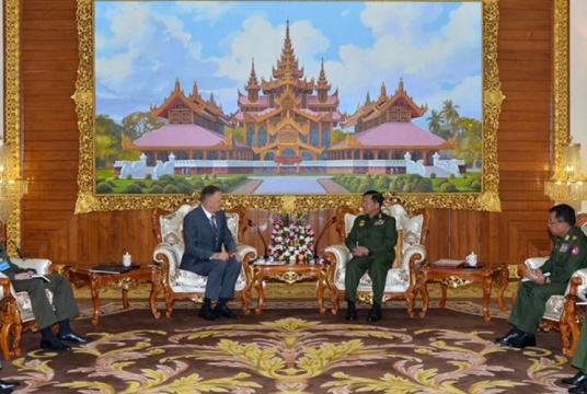 Senior General Min Aung Hlaing met with Ambassador of Russia Federation to Myanmar (Photo-Office of the Commander-in-Chief of the Defence Services)