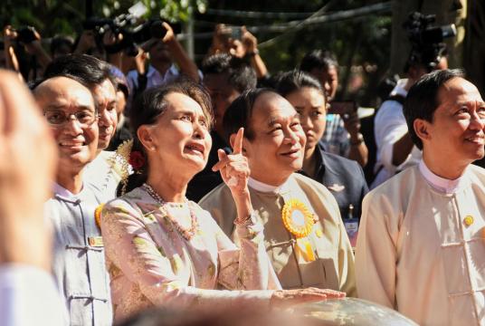 State Counsellor Daw Aung San Suu Kyi attends Medical Skill, Simulation and Research Center in Yangon 