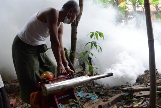 Dengue fever preventive measures taken in Bahan Township last year (Photo- Ei Thinzar Kyaw) 
