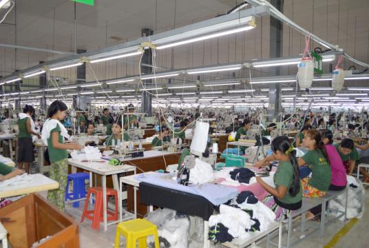 A garment factory.