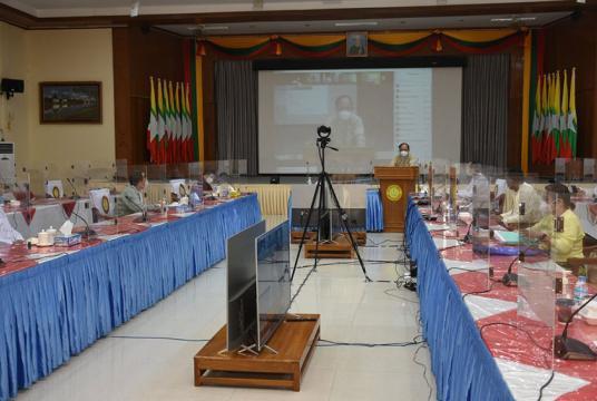 A meeting of the Ministry of Health and Sports in progress on October 15