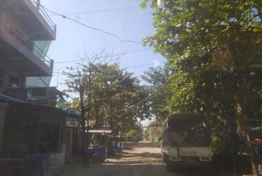 Photo shows Pawsanhmwe-1 Street in Hlinethayar Township (West) where explosions occurred at a hostel. 