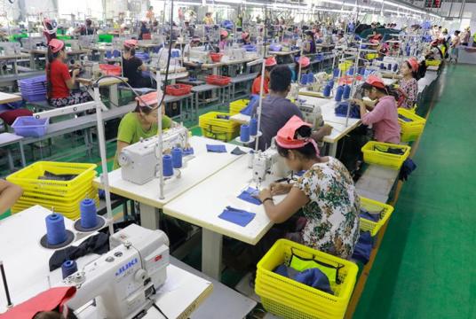 Workers seen at a garment factory in Yangon city (Photo-Shine Lin Aung) 