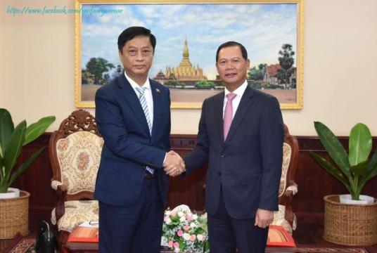 Caption: Deputy FM of Myanmar U Lwin Oo met Asean Special Envoy to Myanmar