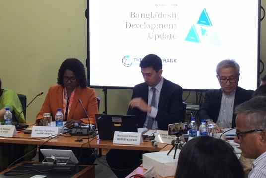 Bangladesh sustained strong growth in fiscal year 2018-2019, according to a report titled ‘Bangladesh Development Update October 2019: Tertiary Education and Job Skills’ launched by WB at its Dhaka office today, Thursday, October 10, 2019. Photo: Rejaul Karim Byron