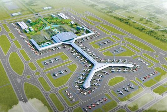 Photo shows an old scale model of Hanthawady International Airport 