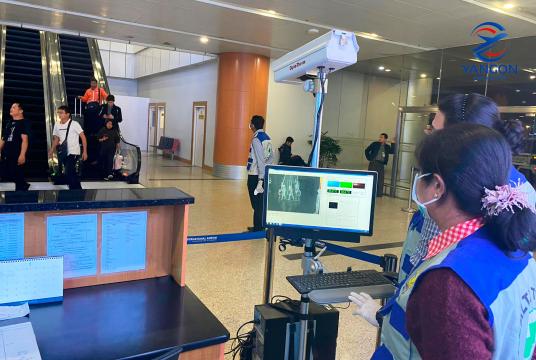 Health checks being conducted at Yangon International Airport