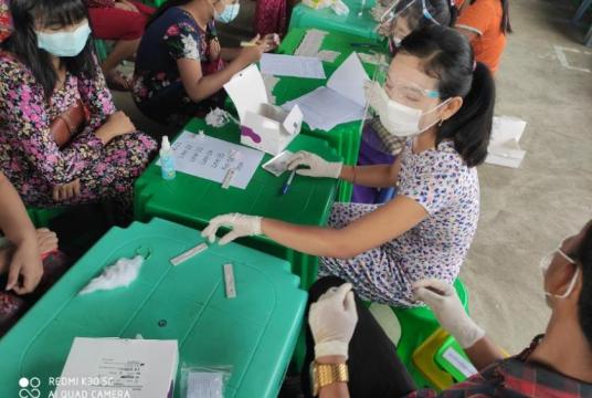Workers received blood testing