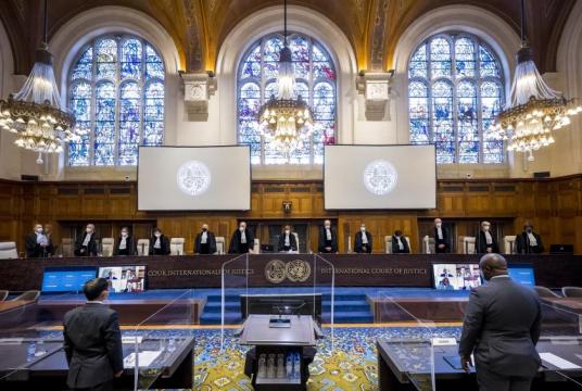 The ICJ public hearing in progress (Photo-ICJ)
