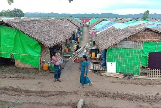 Tainnyo Refugee camp in Mrauk-U district, Rakhine State