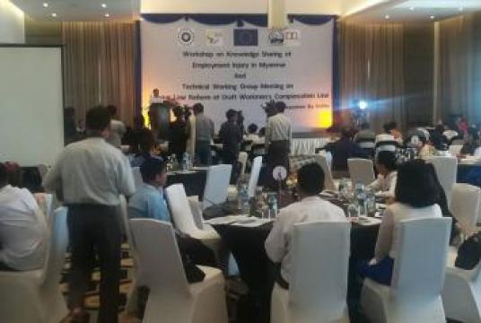 Workshop on Knowledge Sharing of Employment Injury in Myanmar in progress in Nay Pyi Taw