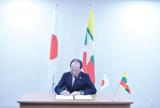 The Japanese Ambassador signs agreement on Human Resource Development Scholarship 