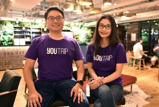 YouTrip founders Arthur Mak and Caecilia Chu. The US$25.5 million in funding raised by the company will be used to drive its expansion in South-east Asia.PHOTO: YOUTRIP
