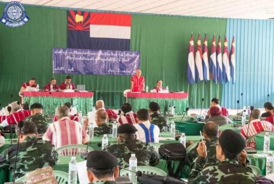 The sixth meeting of the KNU’s Central Standing Committee in progress on November 8, 2018. 