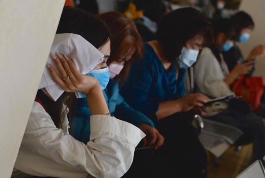 Passengers seen at Lashio Airport. Photo-Tun Nay Hlaing (Naungpein) 