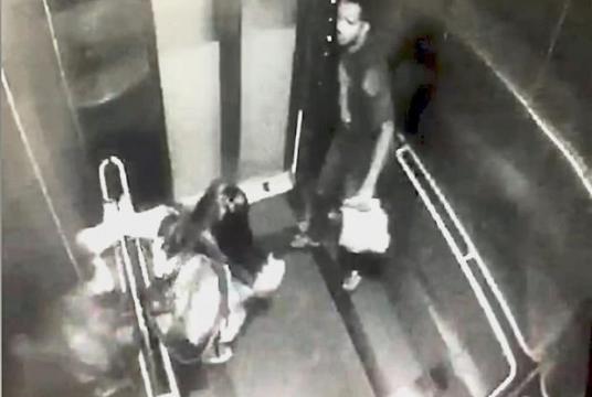 Inhuman act: A screen grab of the incident from a security camera video.
