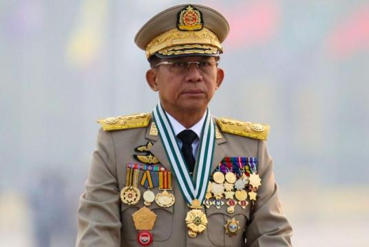 Military leader Min Aung Hlaing had said that Myanmar was not ready to adopt a "five-point consensus" statement issued by Asean leaders.PHOTO: REUTERS